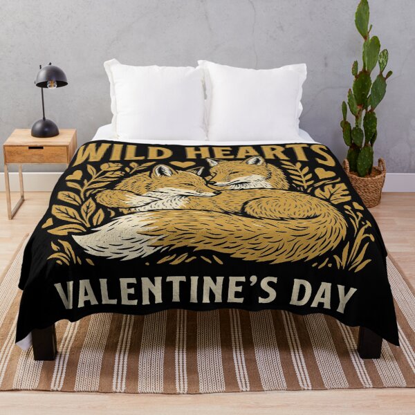 Item preview, Wild Hearts Fox Couple Vintage Woodcut Valentine Art designed and sold by zzz888.