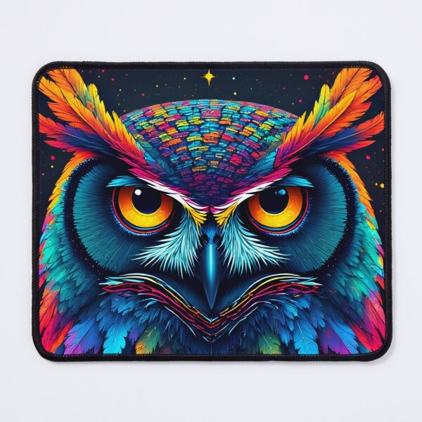 Item preview, Psychedelic Owl – Bold Color Visionary designed and sold by Neer arts.