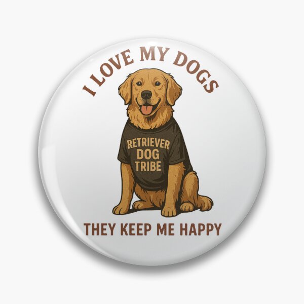 Aperçu de l'œuvre J'aime mes chiens créée et vendue par Retriever Dog Tribe.