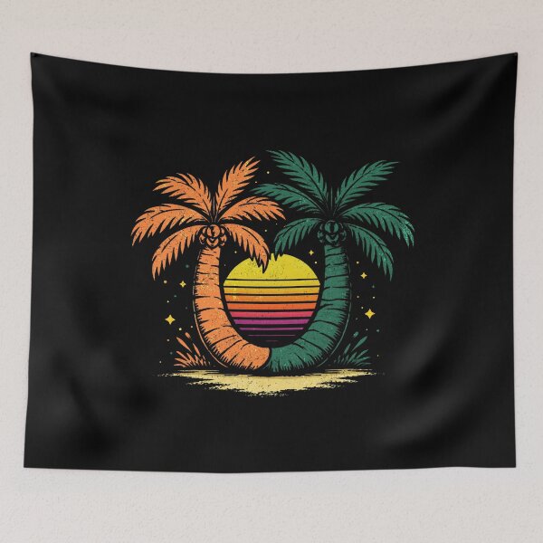 Item preview, Vintage Classic 90's Miami Palm Trees UM designed and sold by PrettyInk.