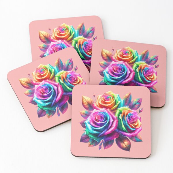 Item preview, Beautiful bunch of rainbow colored roses designed and sold by LoneAngel.
