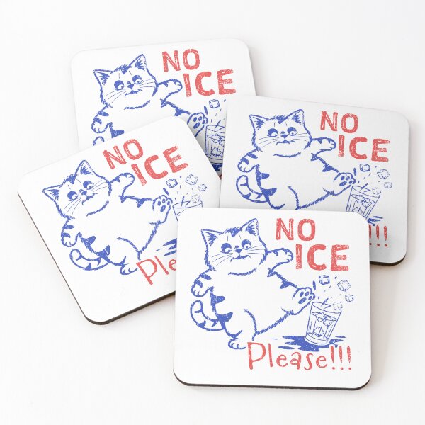 Item preview, No Ice Please! Funny Anti-Ice Cat designed and sold by PrettyInk.