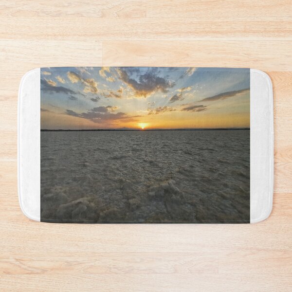 Item preview, Golden sunset reflection on salt lake. designed and sold by Makaronia.