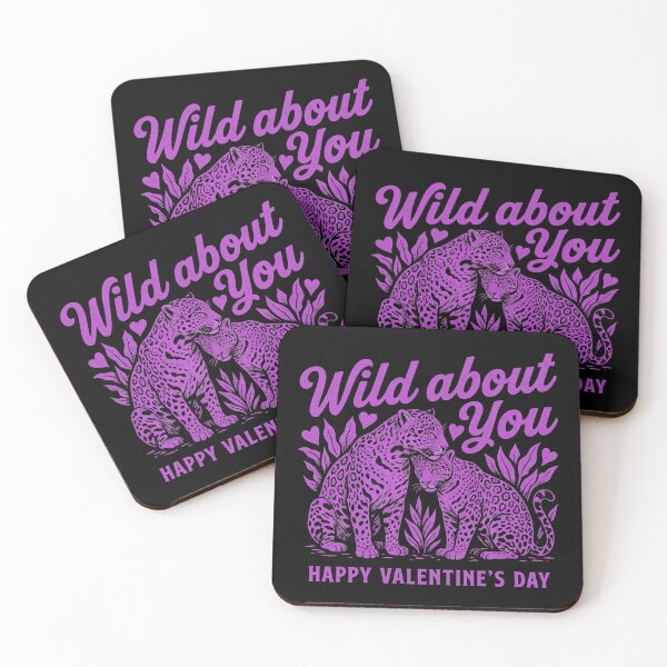 Item preview, Wild About You Purple Leopards Retro Valentine Art designed and sold by zzz888.