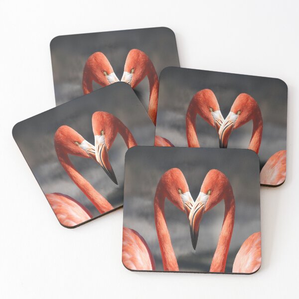 Item preview, Flamingo Love – Heart-Shaped Flamingos Art Print designed and sold by designer02store.