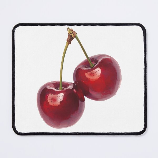 Item preview, Two Cherries Illustration, Minimal Fruit Art designed and sold by Moodune.