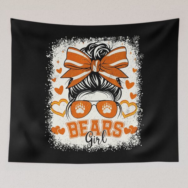 Item preview, Bears Vintage Football Funny Bears Girl Messy Bun designed and sold by MackenzieBin.