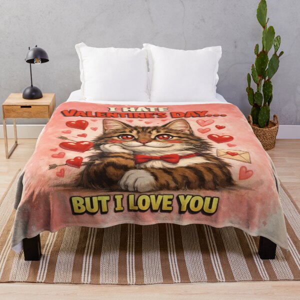 Item preview, I Hate Valentine’s Day Cat Love Quote designed and sold by memememescat.