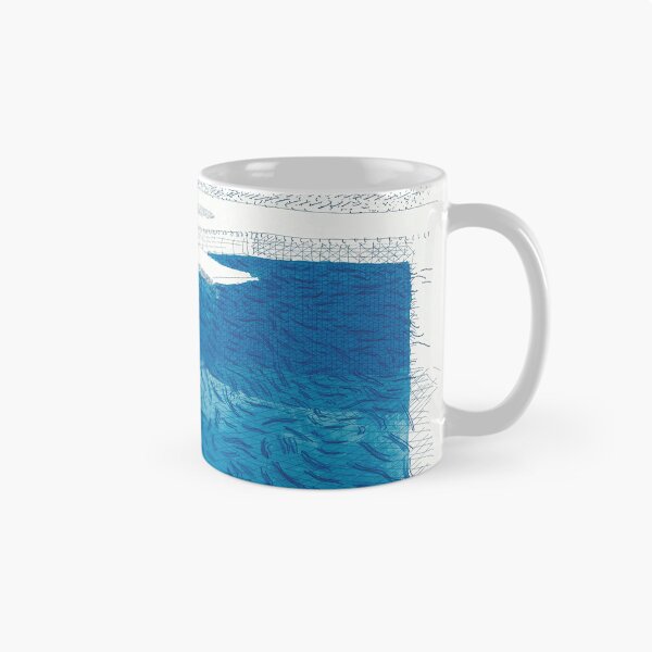 Item preview, Lithograph Of Water Made Of Lines, Crayon And Two Blue Washes Without Green Wash By David Hockney designed and sold by Tommypaitersy.