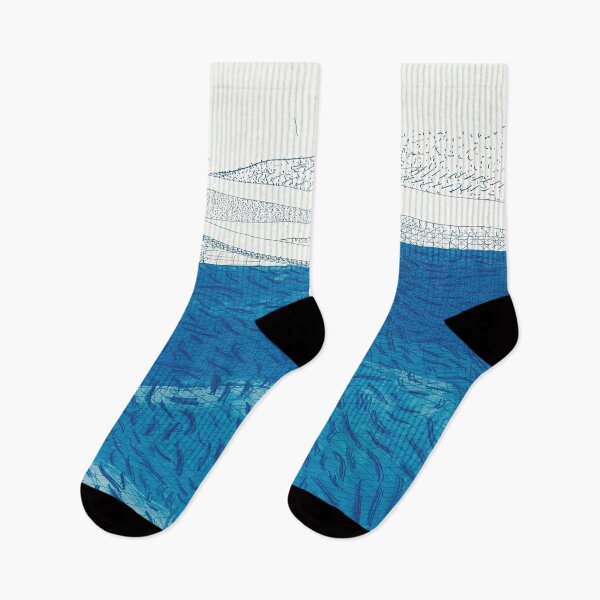 Item preview, Lithograph Of Water Made Of Lines, Crayon And Two Blue Washes Without Green Wash By David Hockney designed and sold by Tommypaitersy.