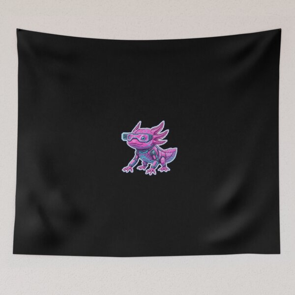 Item preview, Cyberpunk Axolotl Neon Pink Futuristic Gamer Pet designed and sold by Maclaw200d.