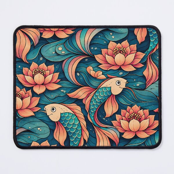 Artikelvorschau, Koi- und Lotus-Tessellation entworfen und verkauft von TenderPawStudio.
