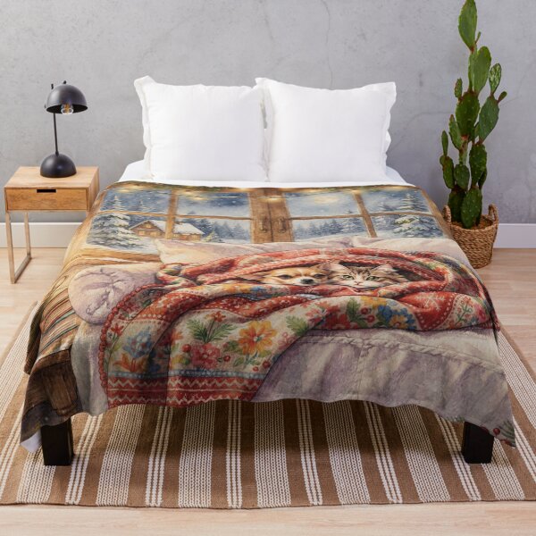 Item preview, Dog and Cat Relaxing on Couch designed and sold by M-Y-A-R-T-.