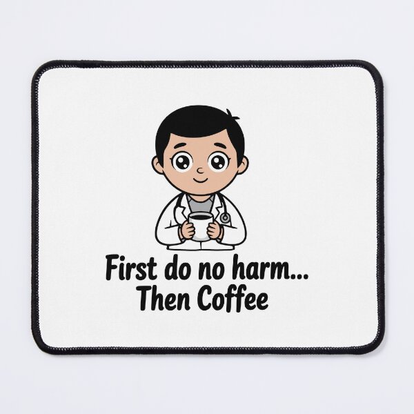 Item preview, First Do No Harm Then Coffee! Cute Doctor Pun designed and sold by PMCreative.