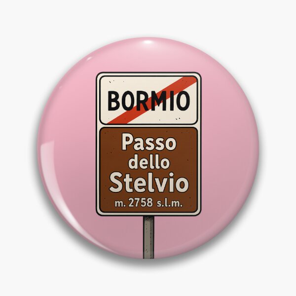 Item preview, Passo dello Stelvio – Bormio sign (2758 m) | Comic road sign designed and sold by malero-design.