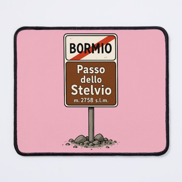 Item preview, Passo dello Stelvio – Bormio sign (2758 m) | Comic road sign designed and sold by malero-design.