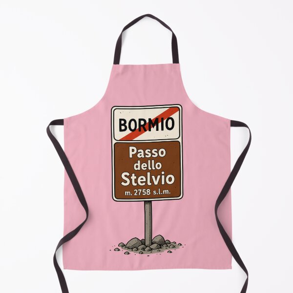 Item preview, Passo dello Stelvio – Bormio sign (2758 m) | Comic road sign designed and sold by malero-design.