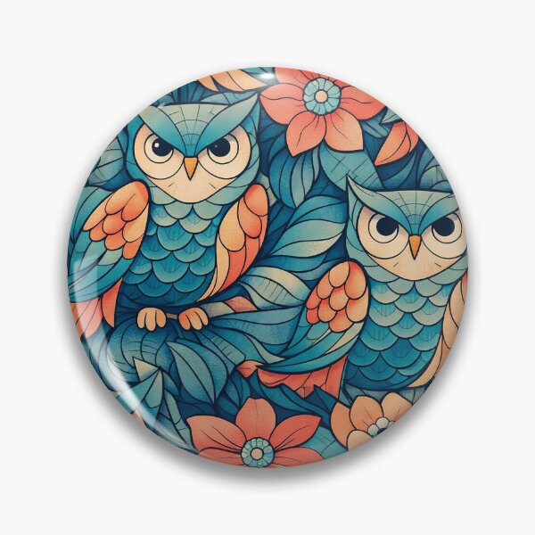 Artikelvorschau, Eulen- und Lilien-Tessellation entworfen und verkauft von TenderPawStudio.