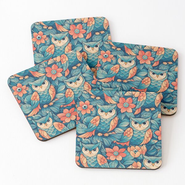 Artikelvorschau, Eulen- und Lilien-Tessellation entworfen und verkauft von TenderPawStudio.