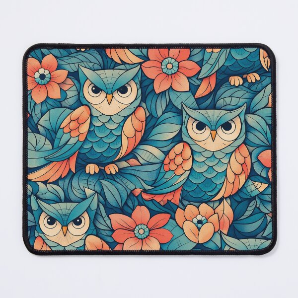 Artikelvorschau, Eulen- und Lilien-Tessellation entworfen und verkauft von TenderPawStudio.