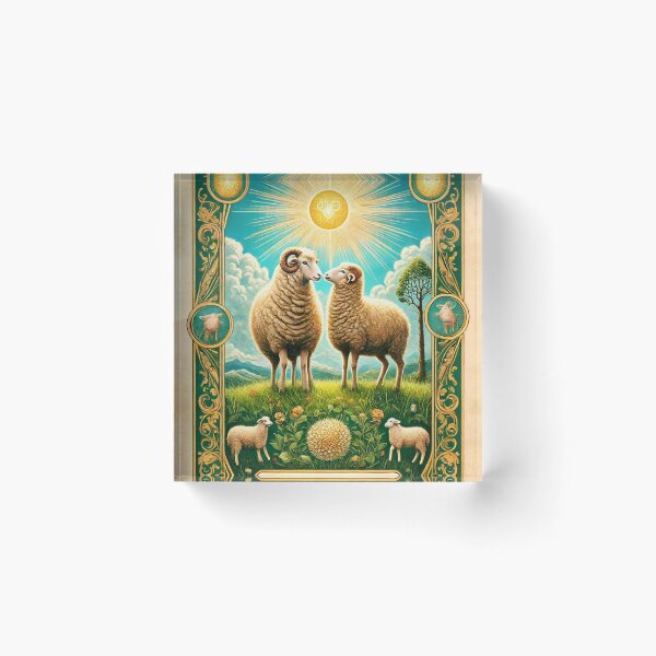 Item preview, Sheepism Tarot – The Lovers designed and sold by Thpoar.