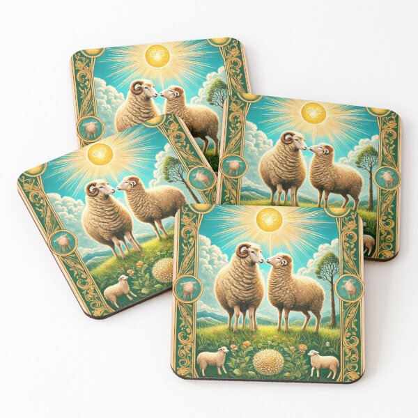 Item preview, Sheepism Tarot – The Lovers designed and sold by Thpoar.