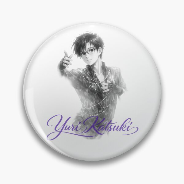 Item preview, Yuri Katsuki — Ethereal Ice (Black & White Anime Art) designed and sold by Item Geeks.