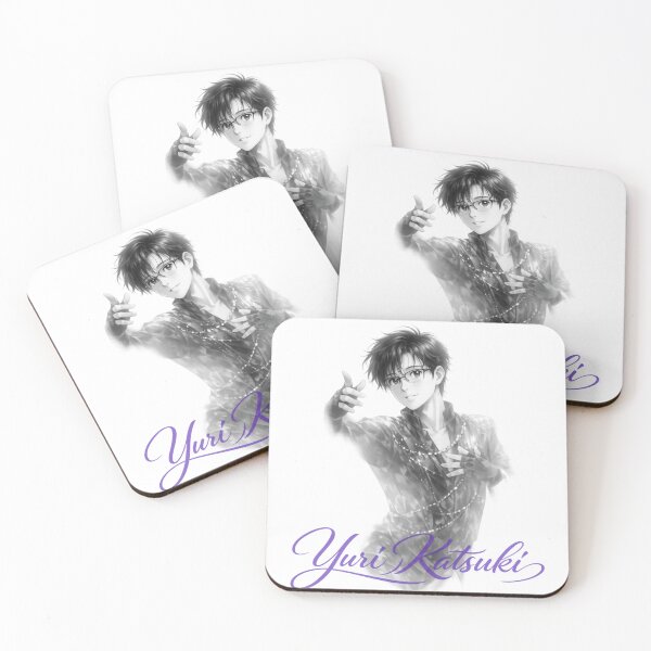 Item preview, Yuri Katsuki — Ethereal Ice (Black & White Anime Art) designed and sold by Item Geeks.