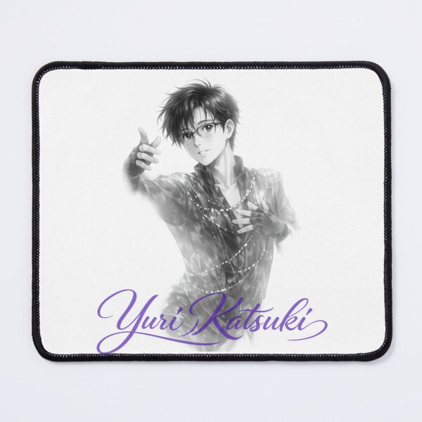 Item preview, Yuri Katsuki — Ethereal Ice (Black & White Anime Art) designed and sold by Item Geeks.