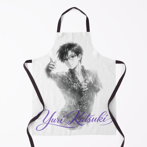 Item preview, Yuri Katsuki — Ethereal Ice (Black & White Anime Art) designed and sold by Item Geeks.
