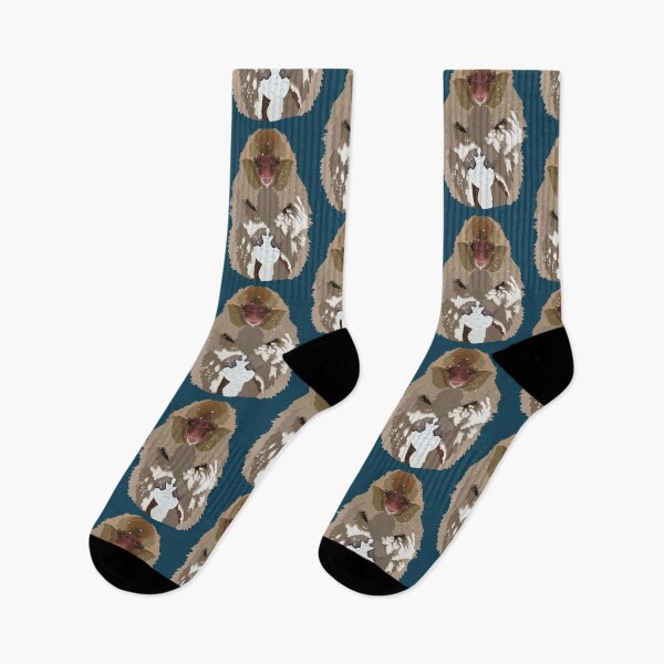 Item preview, J is for Japanese Macaque, Japanese Macaque | Snow Monkey Wildlife Art designed and sold by PrettylittlepastelUk.