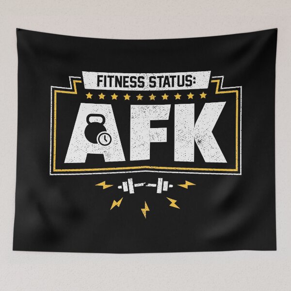Item preview, Fitness Status AFK Gym Humor  designed and sold by sachpica.