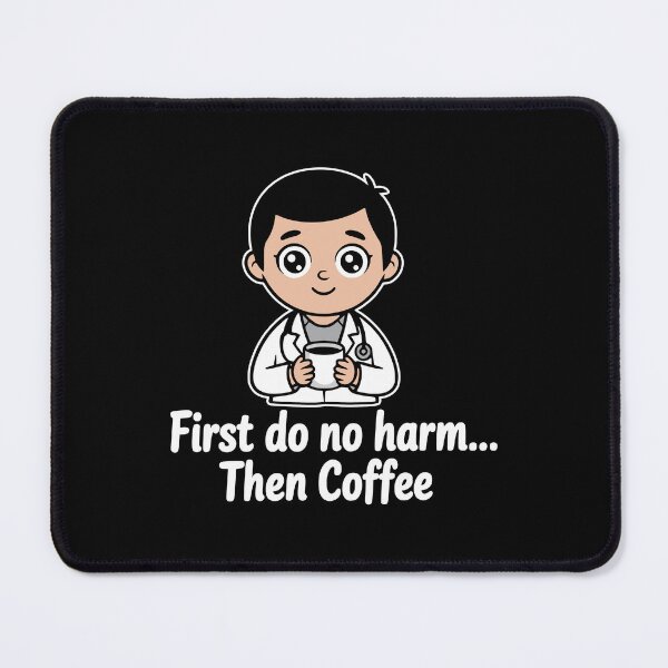 Item preview, First Do No Harm Then Coffee! Cute Doctor Puns designed and sold by PMCreative.