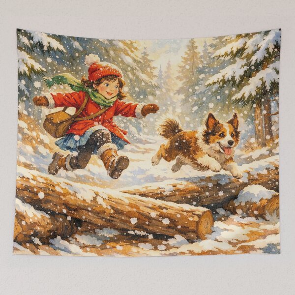 Item preview, Jumping Over Logs with a Dog designed and sold by M-Y-A-R-T-.