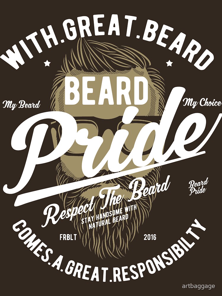 Beard Pride Vintage T-shirt by artbaggage