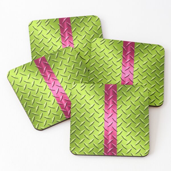Item preview, Forged Tread: 4-Way Industrial Steel PHONE CASE (LIME GREEN - PINK RACING) designed and sold by CleverCulture.
