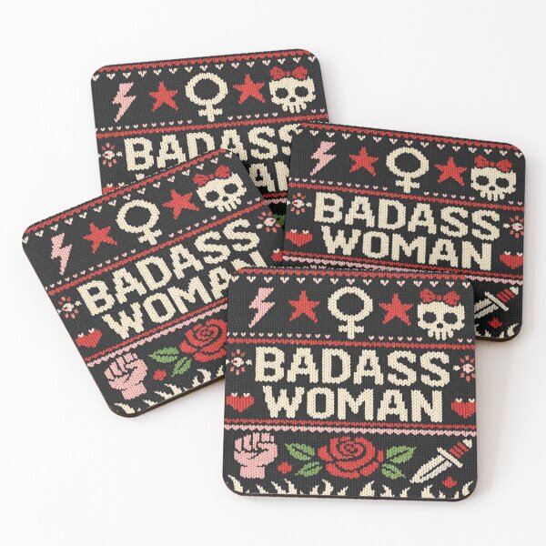 Item preview, Badass Woman Knit Design – Girl Power Statement designed and sold by Mauswohn.