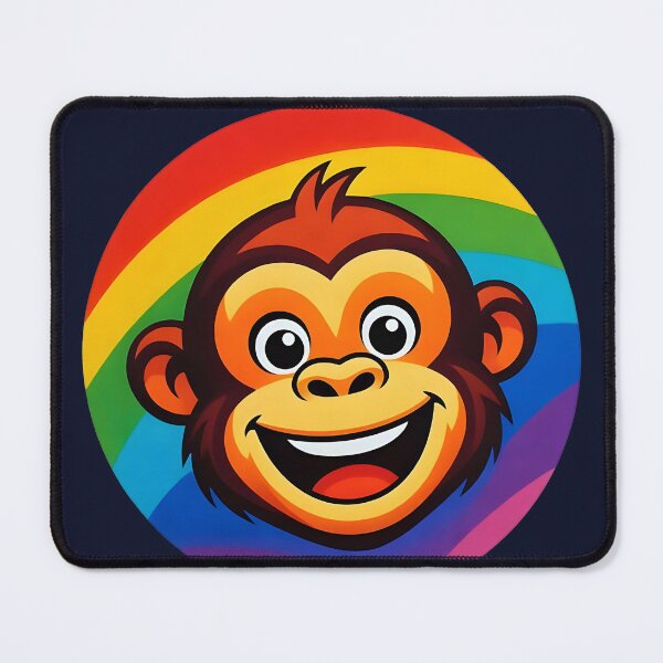 Item preview, Happy Rainbow Monkey Cartoon Portrait designed and sold by Rostislav Bouda.