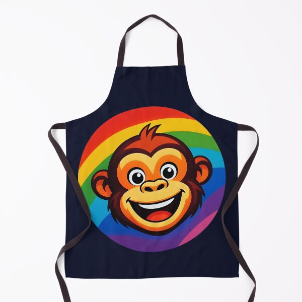 Item preview, Happy Rainbow Monkey Cartoon Portrait designed and sold by Rostislav Bouda.