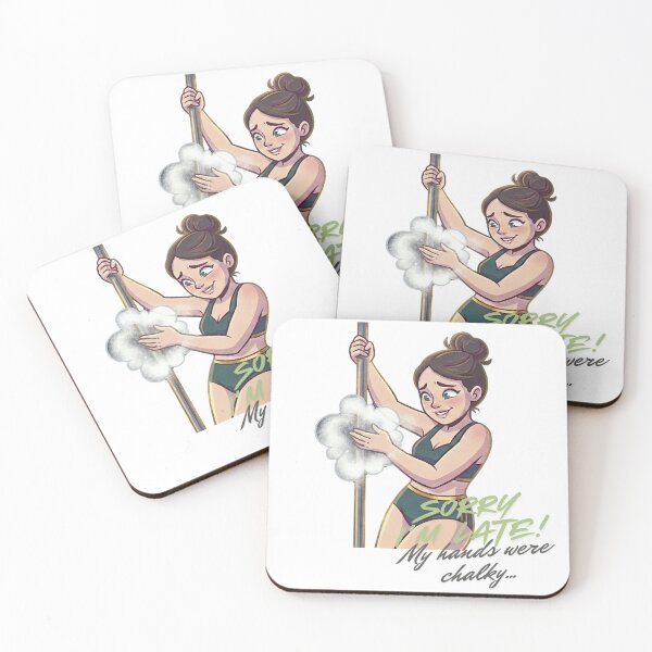 Item preview, Sorry I'm Late Funny Pole Dance Quote Sticker designed and sold by Lina and the Rest.