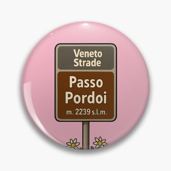 Item preview, Passo Pordoi shield (2239 m) – Veneto Strade | Comic Alpine Pass designed and sold by malero-design.
