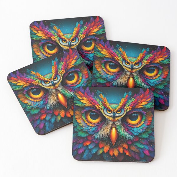 Item preview, Owl Design – Ultra-Neon Spirit Animal designed and sold by Neer arts.