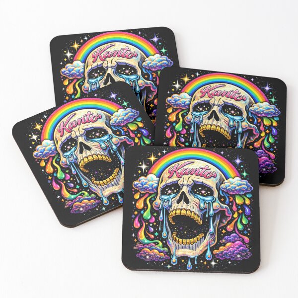 Item preview, Kanto Crying Skull with Rainbow – Psychedelic Cosmic Gothic Art designed and sold by Next Level Prints.