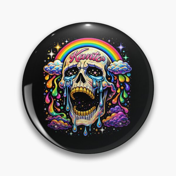 Item preview, Kanto Crying Skull with Rainbow – Psychedelic Cosmic Gothic Art designed and sold by Next Level Prints.