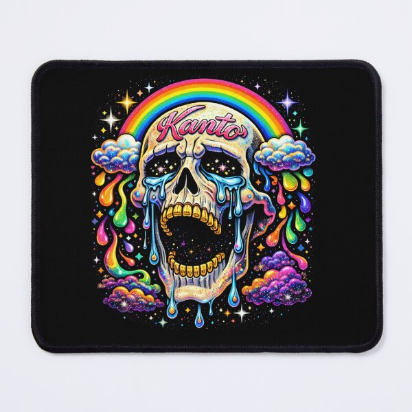 Item preview, Kanto Crying Skull with Rainbow – Psychedelic Cosmic Gothic Art designed and sold by Next Level Prints.
