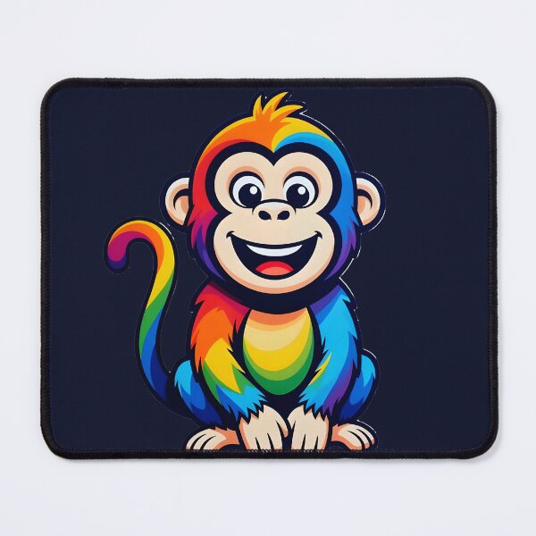 Item preview, Vibrant Rainbow Cartoon Monkey Friend designed and sold by Rostislav Bouda.