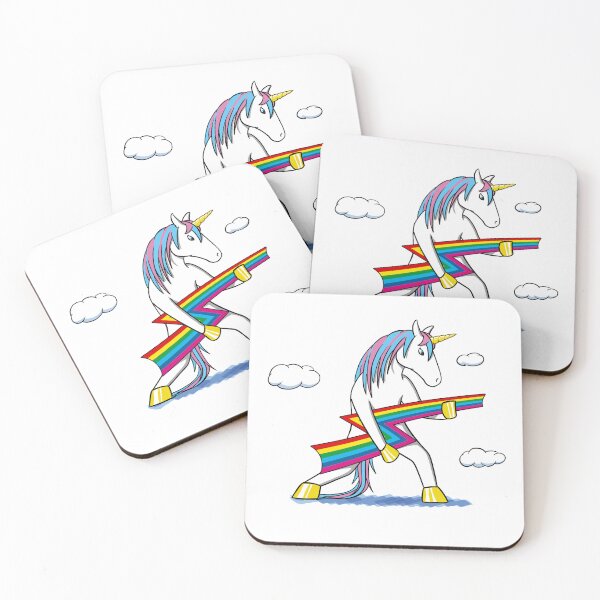 Item preview, Rainbow Rock – Unicorn with rainbow lightning designed and sold by Graphishirts.