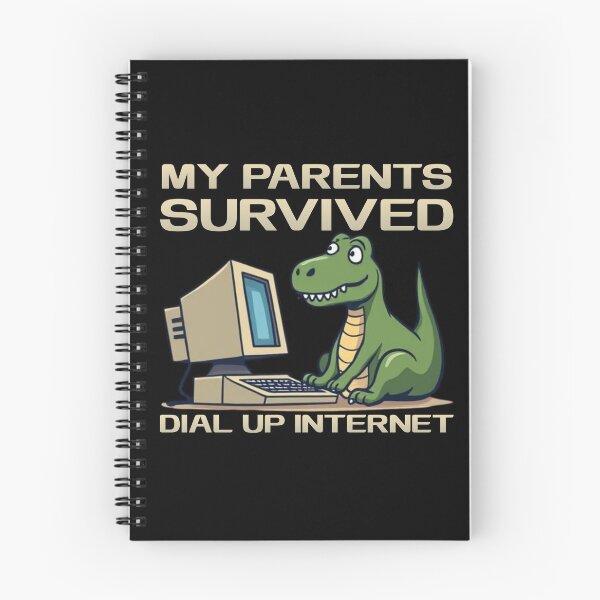 Item preview, My Parents Survived Dial-Up Internet Funny Dinosaur designed and sold by PROPera-design.