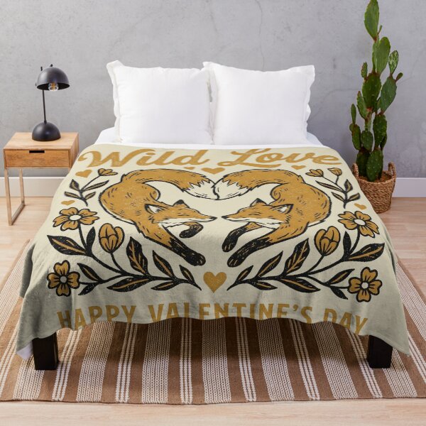 Item preview, Wild Love Vintage Foxes Heart Floral Illustration designed and sold by zzz888.