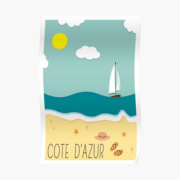 Côte d'Azur, Affiche de voyage Poster